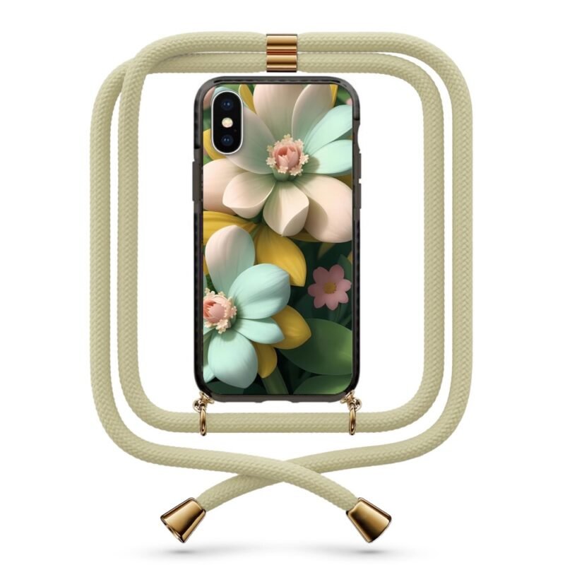 Flowers θήκη κινητού με κορδόνι 9924 γιά iPhone X/XS