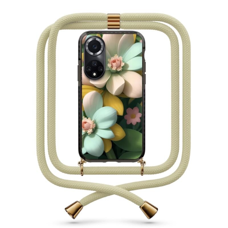Flowers θήκη με κορδόνι & σχέδιο 9924 για Huawei Nova 9