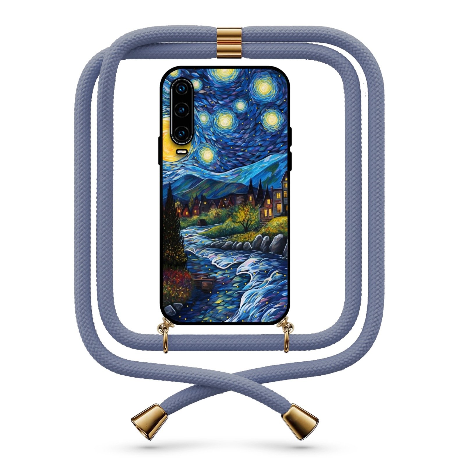 Starry night θήκη με κορδόνι & σχέδιο 9763 για Huawei P30