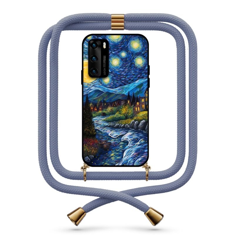 Starry night θήκη με κορδόνι & σχέδιο 9763 για Huawei P40