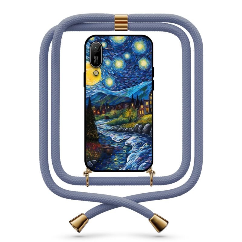 Starry night θήκη με κορδόνι & σχέδιο 9763 για Huawei Y6 2019