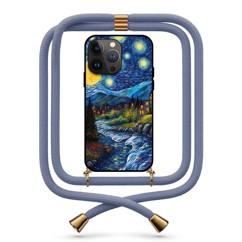 Starry night θήκη κινητού με κορδόνι 9763 γιά iPhone 15 Pro Max