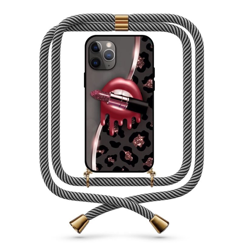 Animal Print lips θήκη κινητού με κορδόνι 9718 γιά iPhone 11 Pro Max