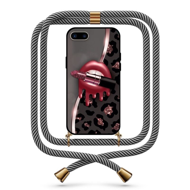 Animal Print lips θήκη κινητού με κορδόνι 9718 γιά iPhone 7 Plus /8 Plus