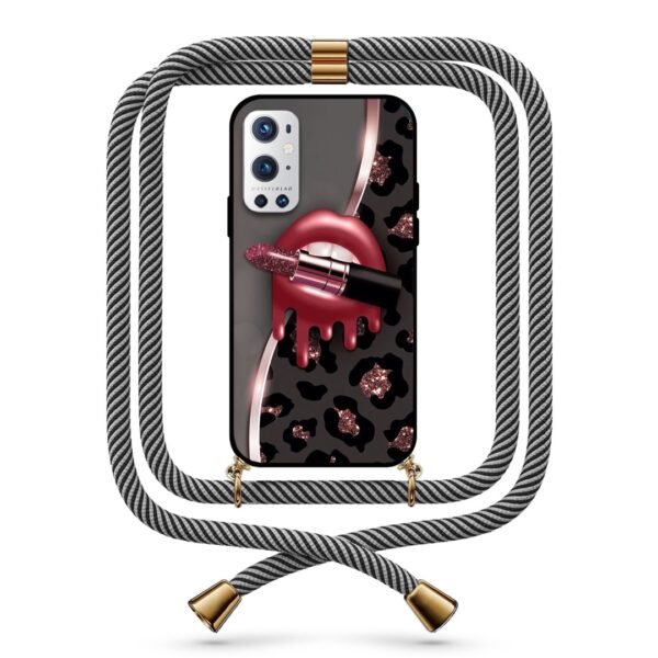 Animal Print lips θήκη με κορδόνι & σχέδιο 9718 για Oneplus 9 Pro