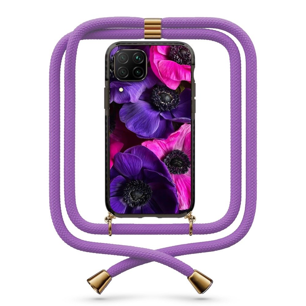 Floral θήκη με κορδόνι & σχέδιο 9844 για Huawei P40 Lite