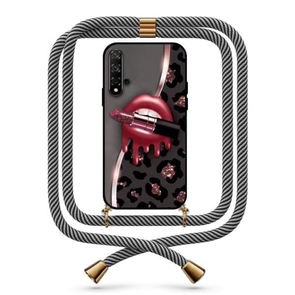 Animal Print lips θήκη με κορδόνι & σχέδιο 9718 για Huawei Nova 5T