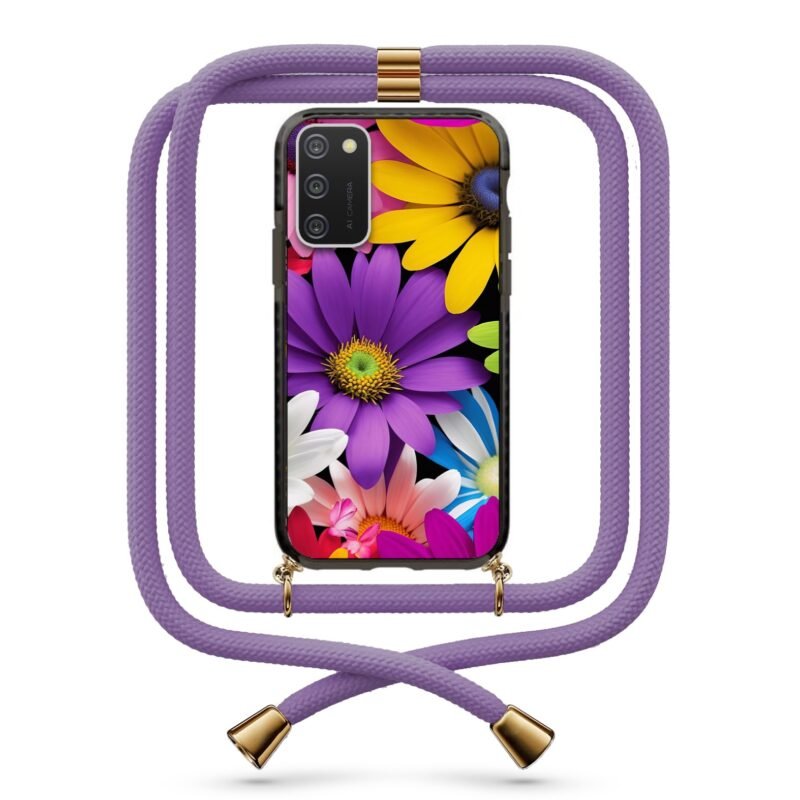 Flowers θήκη με κορδόνι & σχέδιο 9796 για Galaxy A02S