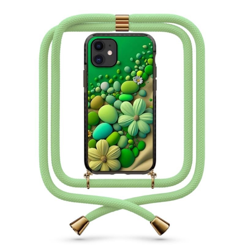 Stone flowers θήκη κινητού με κορδόνι 9929 γιά iPhone 12