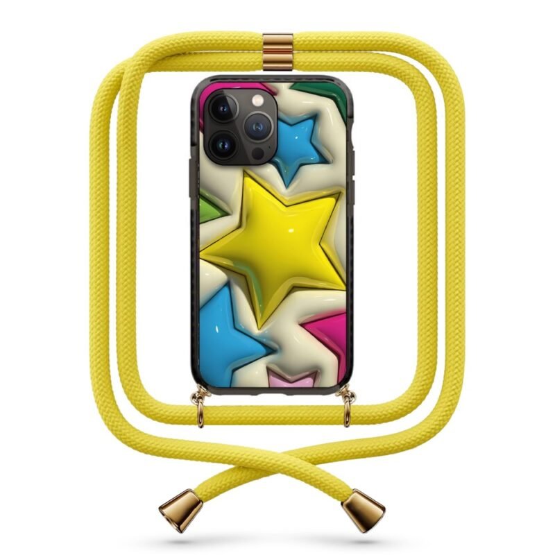 3d stars θήκη κινητού με κορδόνι 9932 γιά iPhone 15 Pro Max