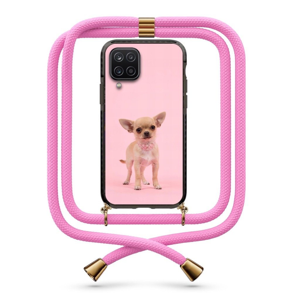 Chihuahua θήκη με κορδόνι & σχέδιο 9934 για Galaxy A12