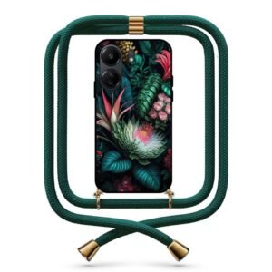 Jungle flowers θήκη με κορδόνι & σχέδιο 9764 για Redmi 13C 4G