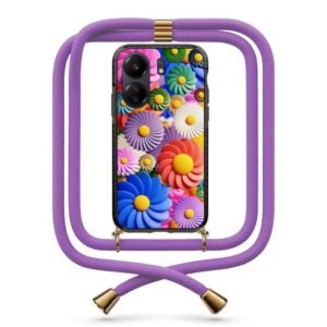 Flowers θήκη με κορδόνι & σχέδιο 9845 για Redmi 13C 4G