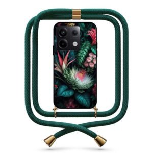 Jungle flowers θήκη με κορδόνι & σχέδιο 9764 για Redmi Note 13 Pro 5G