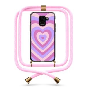 Heart illusion θήκη με κορδόνι & σχέδιο 9939 για  Galaxy A8 Plus 2018