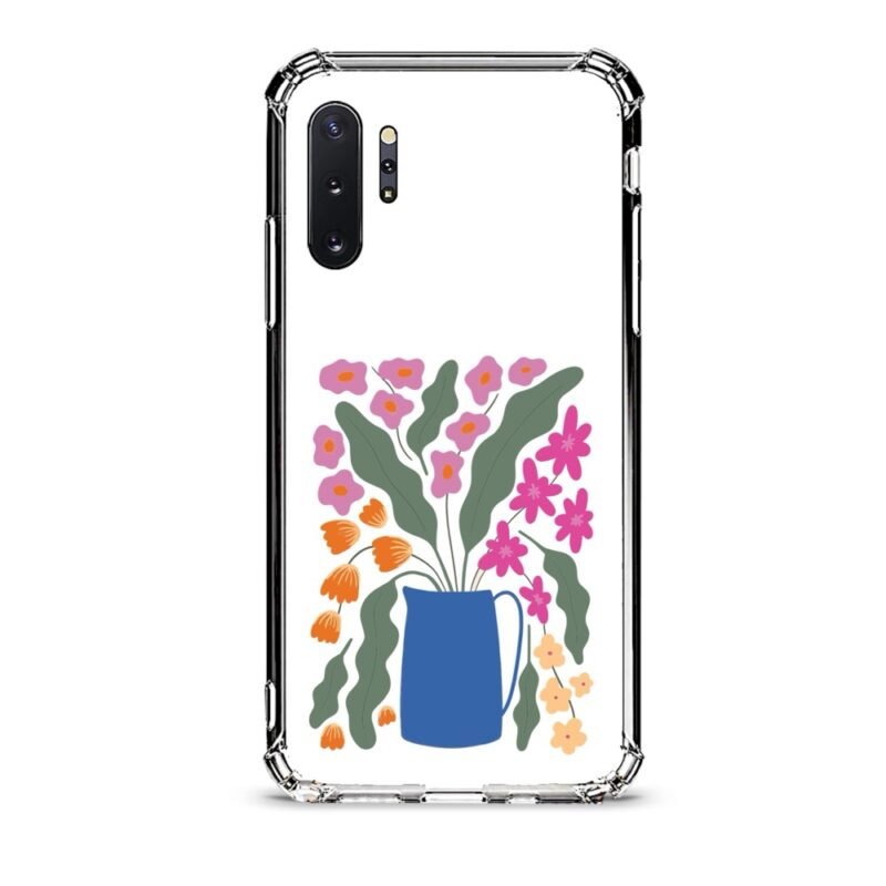 Flowers vase θήκη διάφανη & σχέδιο  d1089 γιά  Galaxy Note 10 Plus