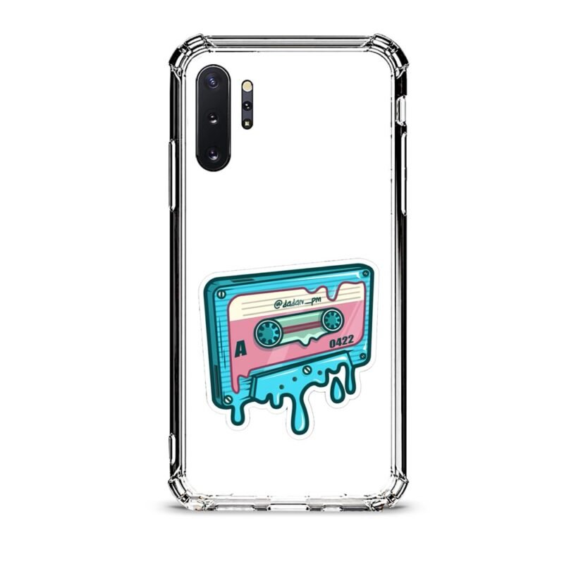 Vintage cassette θήκη διάφανη & σχέδιο  d1122 γιά  Galaxy Note 10 Plus