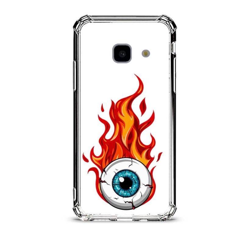 Eye flame θήκη διάφανη & σχέδιο  d1057 γιά  Galaxy J4 2018
