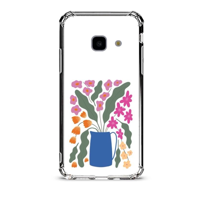 Flowers vase θήκη διάφανη & σχέδιο  d1089 γιά  Galaxy J4 2018
