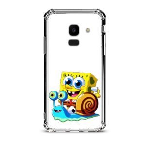 Sponge Bob θήκη διάφανη & σχέδιο  d1023 γιά  Galaxy J6 2018