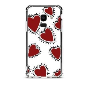 Hearts θήκη διάφανη & σχέδιο  d1086 γιά  Galaxy J6 2018