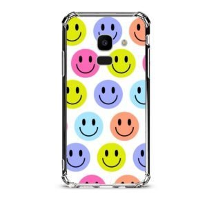 Smiley faces θήκη διάφανη & σχέδιο  d1088 γιά  Galaxy J6 2018