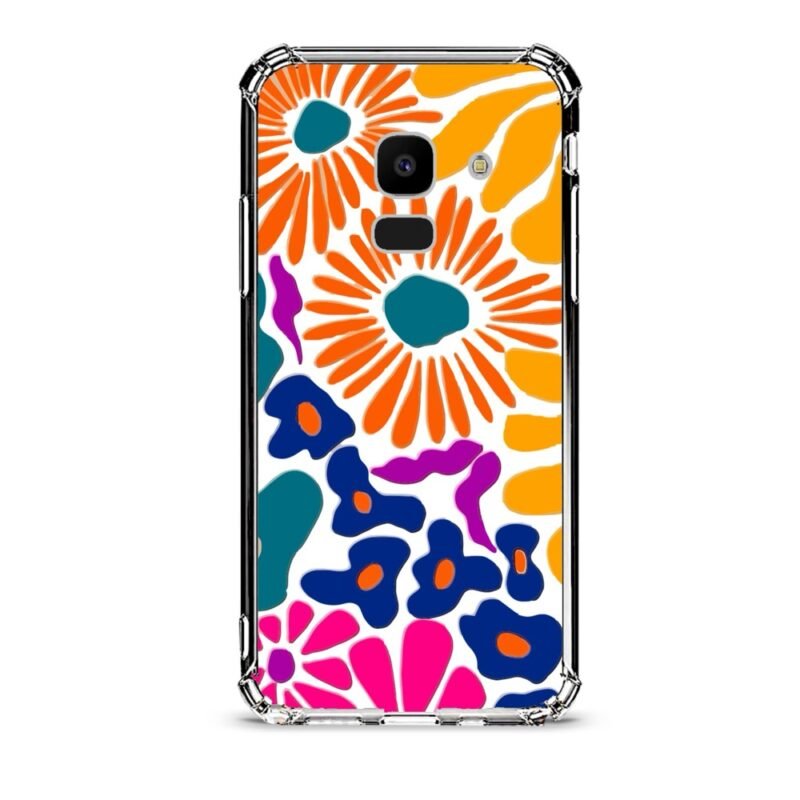 Floral θήκη διάφανη & σχέδιο  d1092 γιά  Galaxy J6 2018
