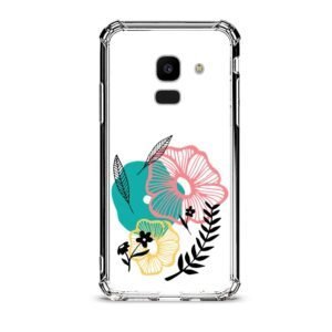 Flowers θήκη διάφανη & σχέδιο  d1098 γιά  Galaxy J6 2018