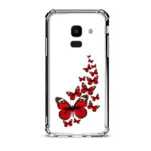 Butterflies θήκη διάφανη & σχέδιο  d1117 γιά  Galaxy J6 2018