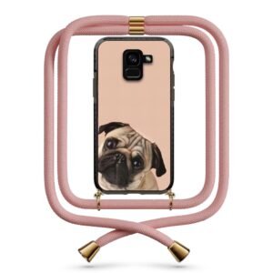 Pug θήκη με κορδόνι & σχέδιο 9953 για  Galaxy A8 Plus 2018