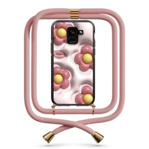 3d flower pattern θήκη με κορδόνι & σχέδιο 9955 για  Galaxy A8 Plus 2018