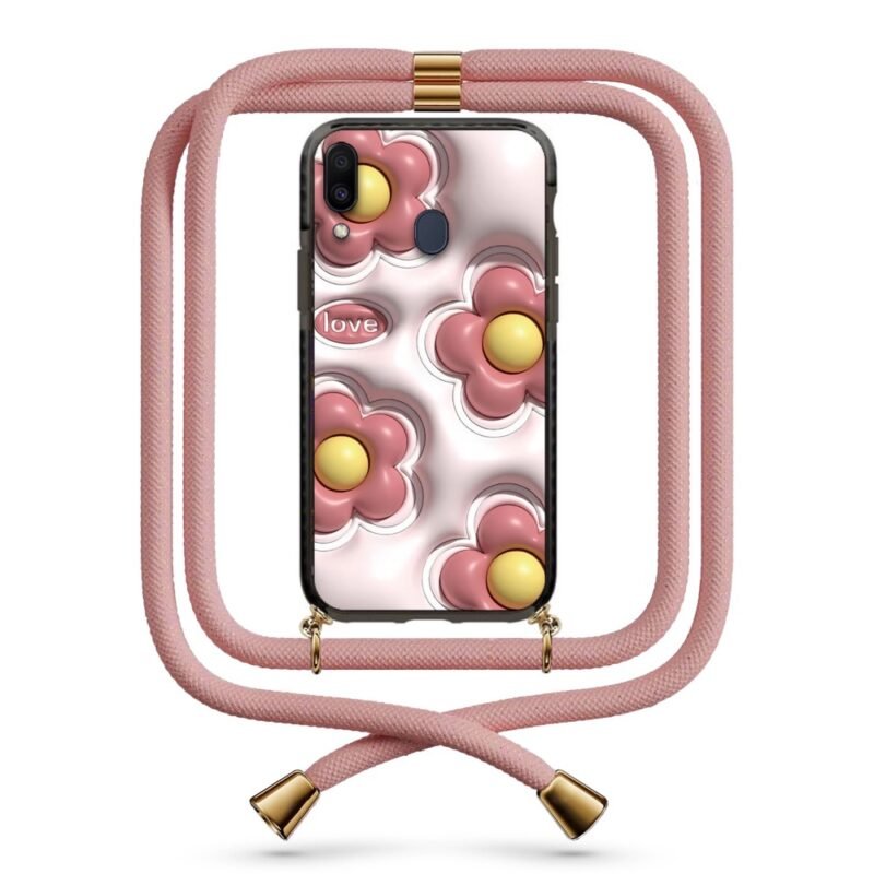 3d flower pattern θήκη με κορδόνι & σχέδιο 9955 για  Galaxy M20