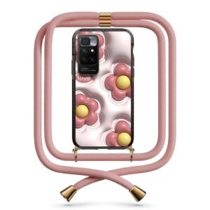 3d flower pattern θήκη με κορδόνι & σχέδιο 9955 για Xiaomi Redmi 10