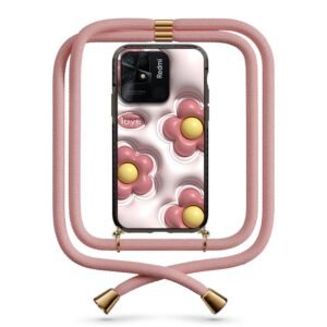 3d flower pattern θήκη με κορδόνι & σχέδιο 9955 για Xiaomi Redmi 10C