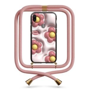 3d flower pattern θήκη με κορδόνι & σχέδιο 9955 για Xiaomi Redmi 7