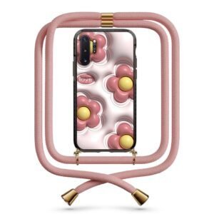 3d flower pattern θήκη με κορδόνι & σχέδιο 9955 για  Galaxy Note 10 Plus