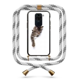 Cat out of wall θήκη με κορδόνι & σχέδιο 9963 για Xiaomi Redmi Note 9