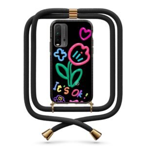 It's ok flower θήκη με κορδόνι & σχέδιο 9966 για Xiaomi Redmi 9T