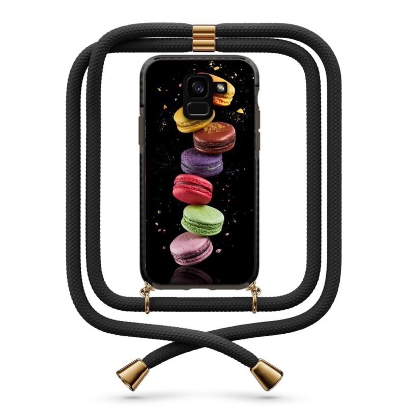 Macaron θήκη με κορδόνι & σχέδιο 9967 για  Galaxy A8 Plus 2018