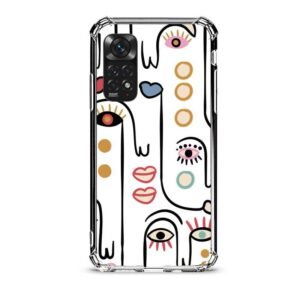 Abstract faces θήκη διάφανη & σχέδιο  d1102 γιά Xiaomi Redmi Note 11/11S
