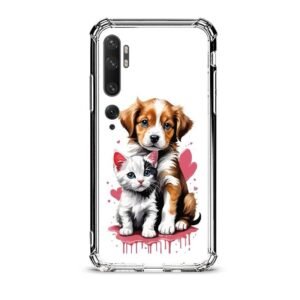 Puppy & kitten θήκη διάφανη & σχέδιο  d1028 γιά Xiaomi Redmi Note 10 Pro