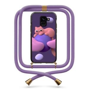 Cat shapes θήκη με κορδόνι & σχέδιο 9849 για  Galaxy A8 Plus 2018