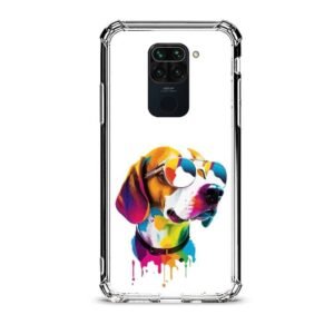 Colorful dog θήκη διάφανη & σχέδιο  d1081 γιά Xiaomi Redmi Note 9