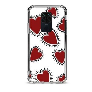 Hearts θήκη διάφανη & σχέδιο  d1086 γιά Xiaomi Redmi Note 9