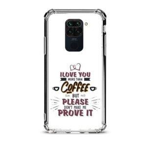 Love you more than coffee θήκη διάφανη & σχέδιο  d1106 γιά Xiaomi Redmi Note 9