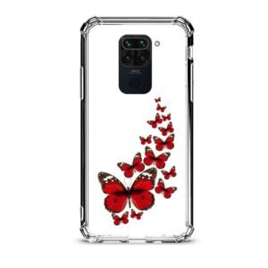 Butterflies θήκη διάφανη & σχέδιο  d1117 γιά Xiaomi Redmi Note 9