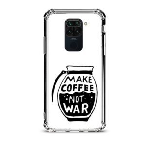 Make coffee not war θήκη διάφανη & σχέδιο  d1121 γιά Xiaomi Redmi Note 9