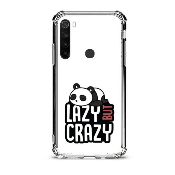 Lazy but crazy panda θήκη διάφανη & σχέδιο  d1120 γιά Xiaomi Redmi Note 8T