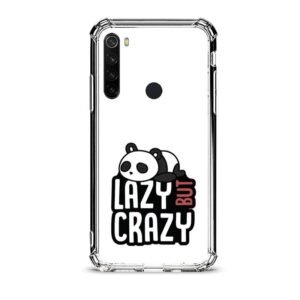 Lazy but crazy panda θήκη διάφανη & σχέδιο  d1120 γιά Xiaomi Redmi Note 8