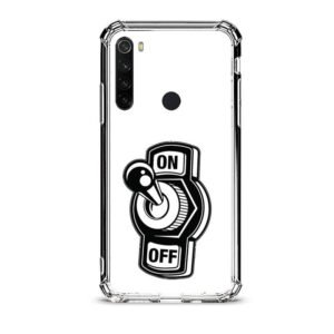 On off switch θήκη διάφανη & σχέδιο  d1124 γιά Xiaomi Redmi Note 8